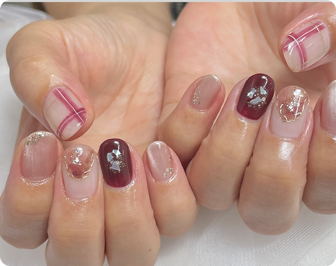 烏丸御池の自爪に優しいジェルネイルサロンPlaisir-Nail-｜削らないパラジェルで薄い爪・二枚爪・弱い爪も安心してネイルを楽しめる大人女性向けネイルサロン